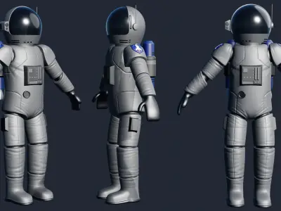 Stylized Astronaut - Rigged - Blender 3D model