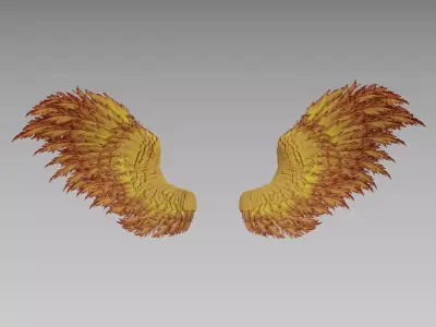 Phoenix wings - Alas Fenix 3D Low-poly 3D model