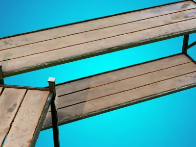 Warehouse Storage Rack - Game ready props Free low-poly 3D model