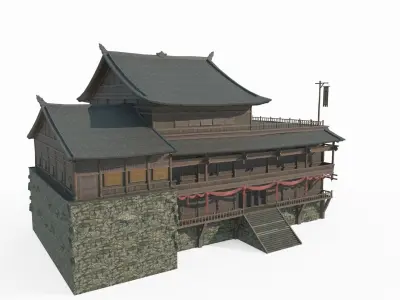 East Asian Ancient Architecture Inn 3D model