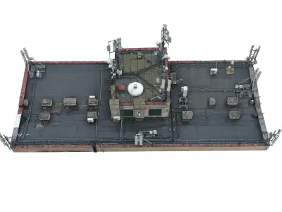 Roof GSM antennas Low-poly 3D model