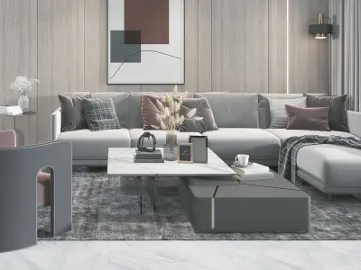 Guest Modern Panoramic Restaurant 3D model