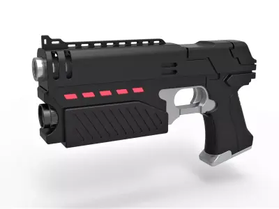 Lawgiver Mk2 from the movie Judge Dredd 1995 3D model