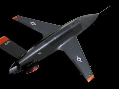 USAF-XQ58A Stealth Drone Low-poly 3D model