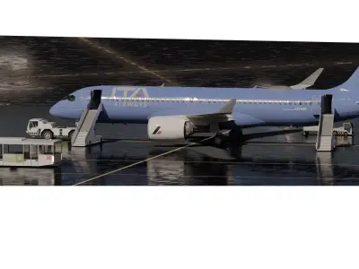 Airbus A220-300 3D model