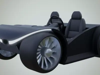 MOUNTAIN CAR Free low-poly 3D model