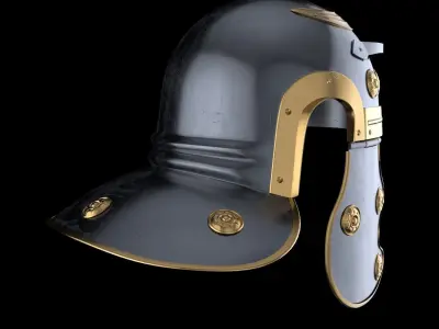 Roman legionnaire helmet Low-poly 3D model