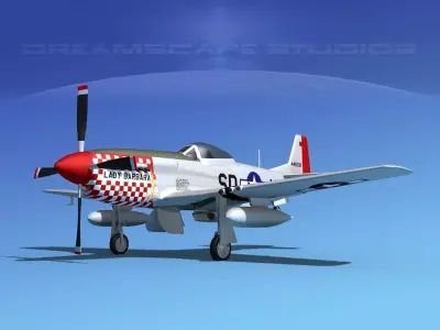 P-51D Mustang Lady Barbara 3D model