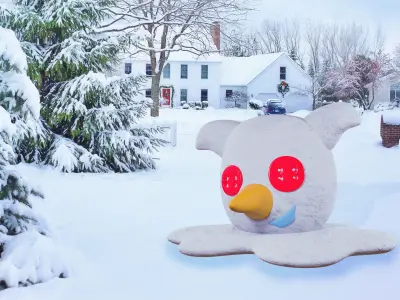 snow pig 3D model