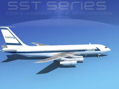 Boeing 707-320 SS loring Air Charter 3D model