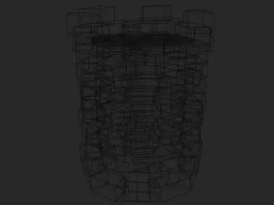 Medieval Watchtower Low-poly 3D model