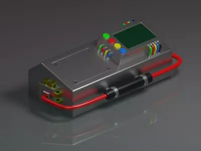 sci-fi Bomb explosive Low-poly 3D model