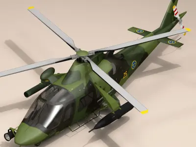 AW109LUH Swedish Air Force 3D model