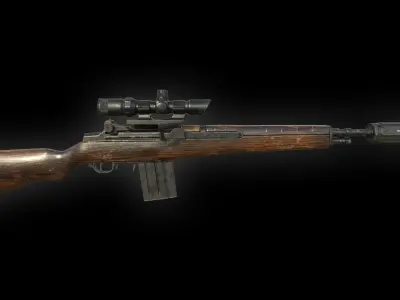 M14 Rifle - Low Poly Low-poly 3D model