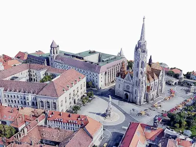  Fishermans Bastion-Budapest Low-poly 3D model