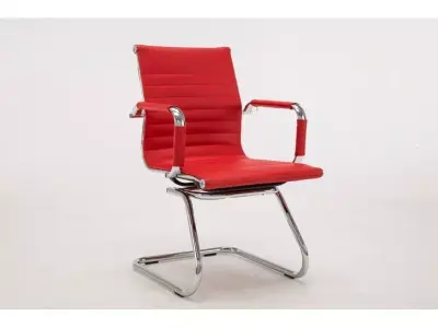 Mcelhaney stackable Leather Seat Waiting Room Chair 3D model