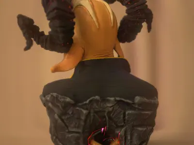 Colored 3D Printable Statue Zodiac Sign Aries Free 3D print model