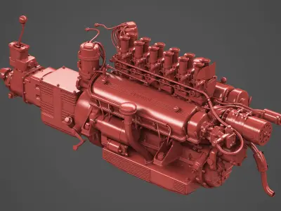 Ferrari 250 TR Engine - 3 liter - 2nd version 3D model