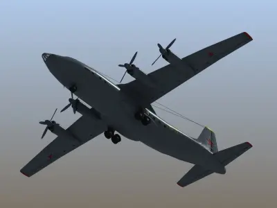 An-12 Cub Transport Aircraft 3D model