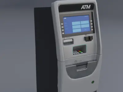 ATM Machine Low-poly 3D model