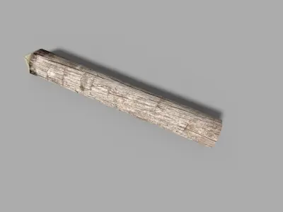 low poly wood log 2 Low-poly 3D model