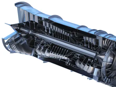 engine Low-poly 3D model