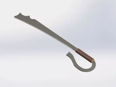 WG 7002 - Ersatz falchion v2 Low-poly 3D model
