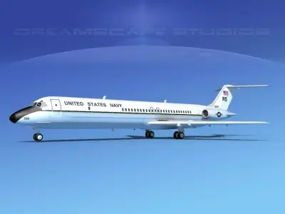 Douglas C-9-50 Skytrain US Navy 3D model
