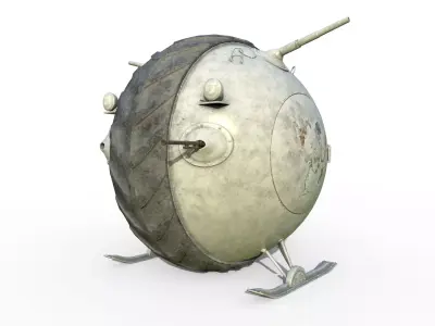 Tank Boll Winter Low-poly 3D model