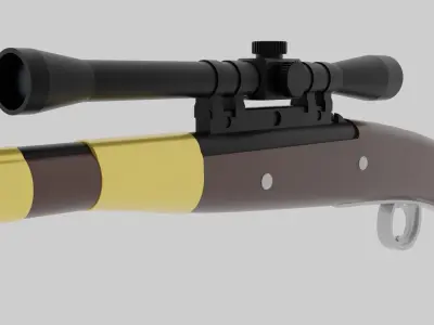 Tusken Cycler Rifle B 3D model