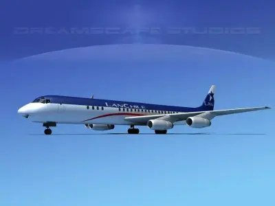 Douglas DC-8-63 Lan Chile 1 3D model