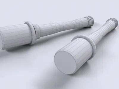 WWII Stick Grenade Low-poly 3D model
