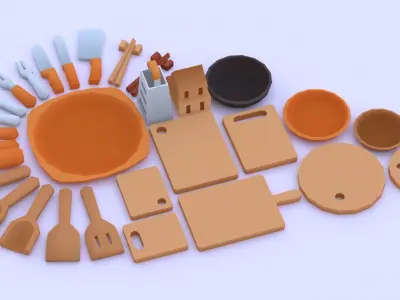 GASTRO Sushi Food Pack Low-poly 3D model