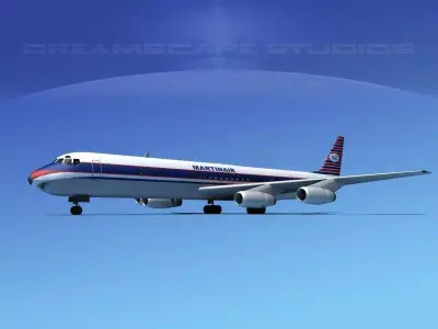 Douglas DC-8-63 Martinair 3D model