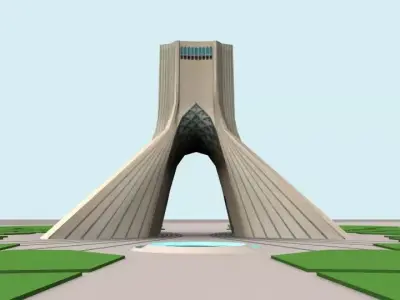 azadi-tower Low-poly 3D model