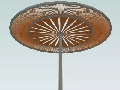 Sunshade Umbrella Low-poly 3D model