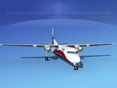 Fokker F-60 Arik Air 3D model