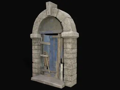 Medieval Door  Low-poly 3D model