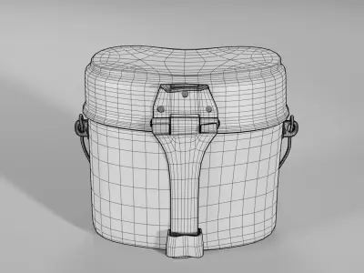 Army Billy Can PBR Low-poly 3D model