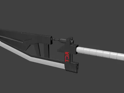 Futuristic Black Sword Free 3D model