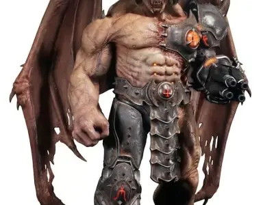 Infernal Cyber Demon STL Dark Apocalypse Collector Statue 3D print model
