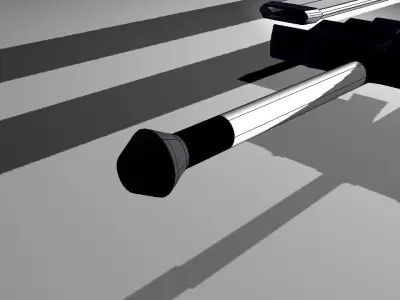 Black Fantasy Sword Low-poly 3D model