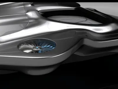 Air machine hover car 3D model