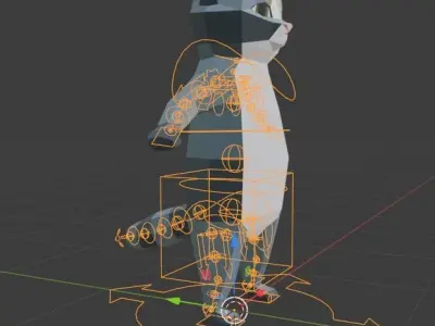 Meow-Meow Gangnam Style Low-poly 3D model