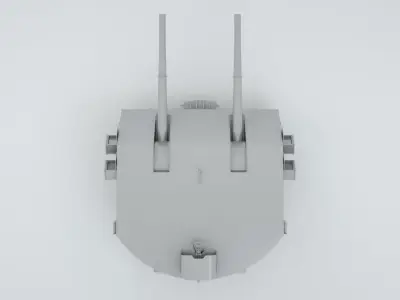 5 inch - 127mm Twin Naval Gun Mk12 Mk32 Mk38 3D model