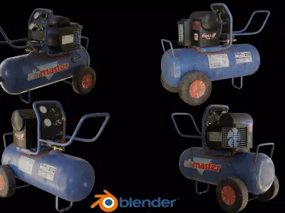 Air compressor 3D model