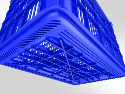 Plastic Crate T2 Low-poly 3D model