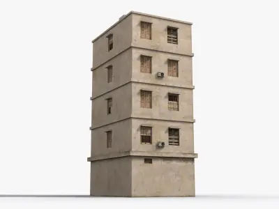 Arab Middle East Building x16 Low-poly 3D model