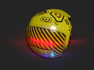 flying high-tech drone Low-poly 3D model