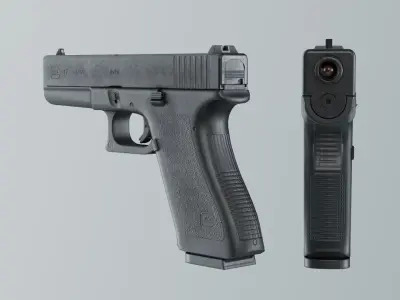 Glock 17 Gen2 9 mm Low-poly 3D model